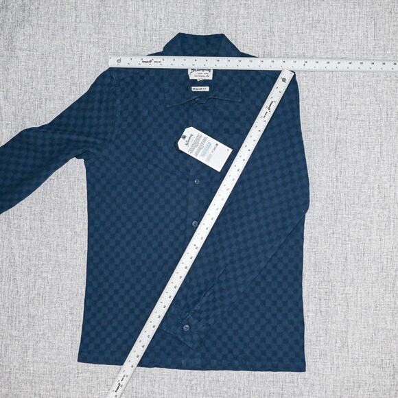 The Stronghold Men's Button up Shirt Blue Textured Cotton size XS Reg NWT - Picture 8 of 8